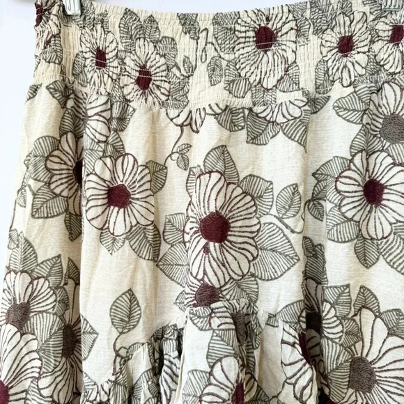 New Free People Morning Sun Set Two Piece Matching Skirt Cream Floral Small - Picture 14 of 17